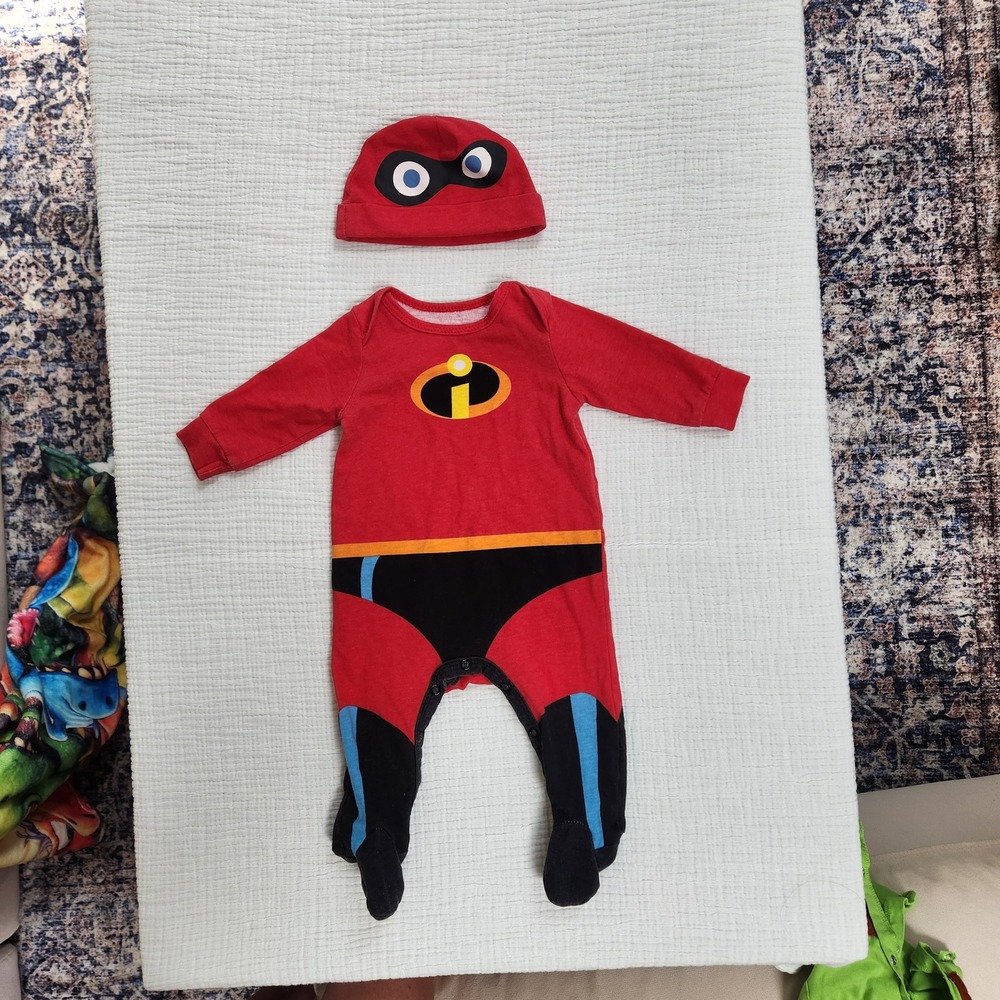 Disney Incredibles Jack Jack Costume Sleeper Hat Set, Kids 3 Months
